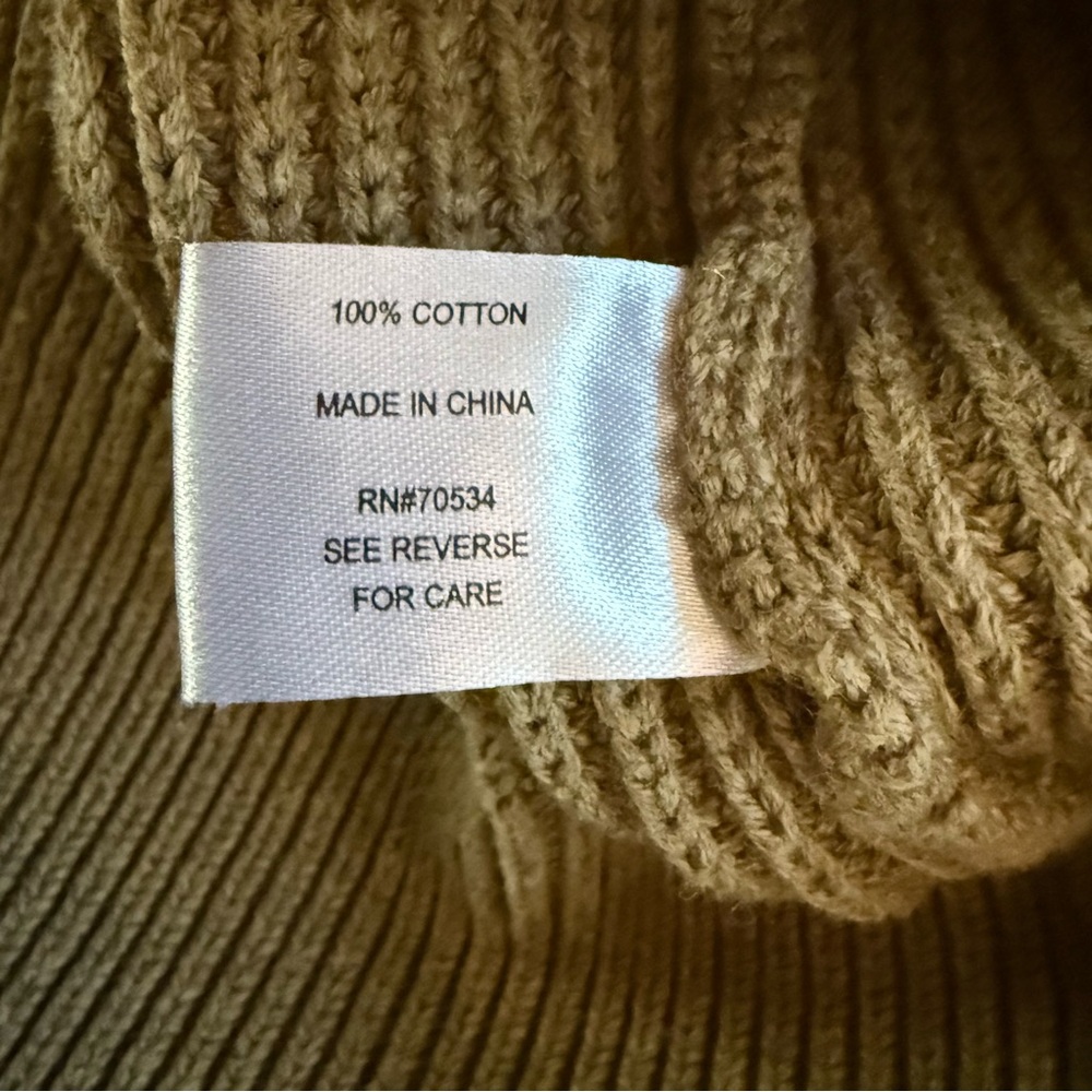 Orvis Mens Sweater Khaki Large Military WWII Mechanic Commando Elbow Patches - Picture 6 of 6
